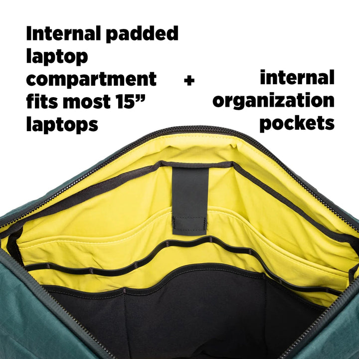 Topo Designs Global Pro Travel Tote - top closure and hardware detail of tote bag
