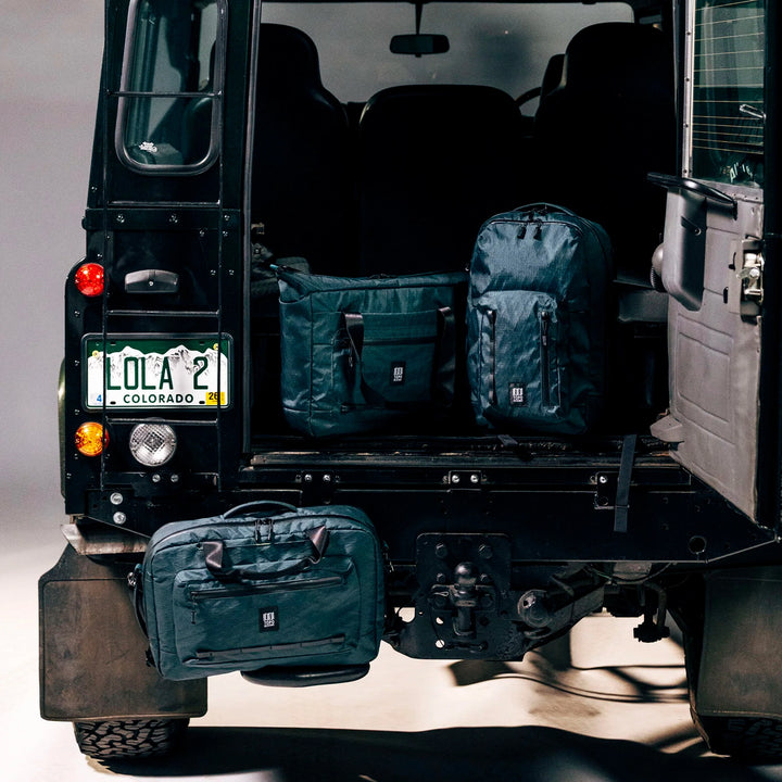Topo Designs Global Pro Travel Tote - base and bottom panel of tote bag with a mutli-carry solution for the office commute or the long weekend