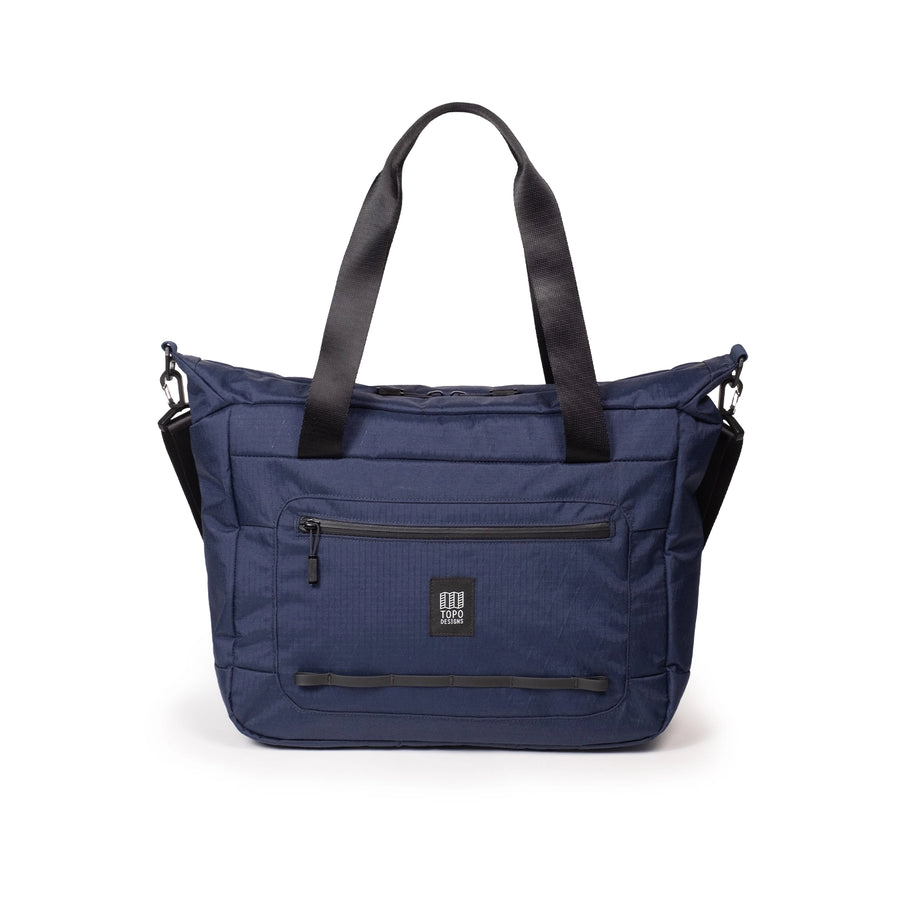 Topo Designs Global Pro Travel Tote in Pro Midnight - front view of tote bag made with ripstop exterior