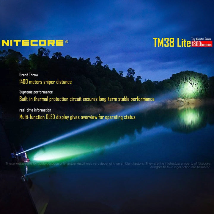 Nitecore TM38 Lite 1800 Lumen Long Throw LED Flashlight