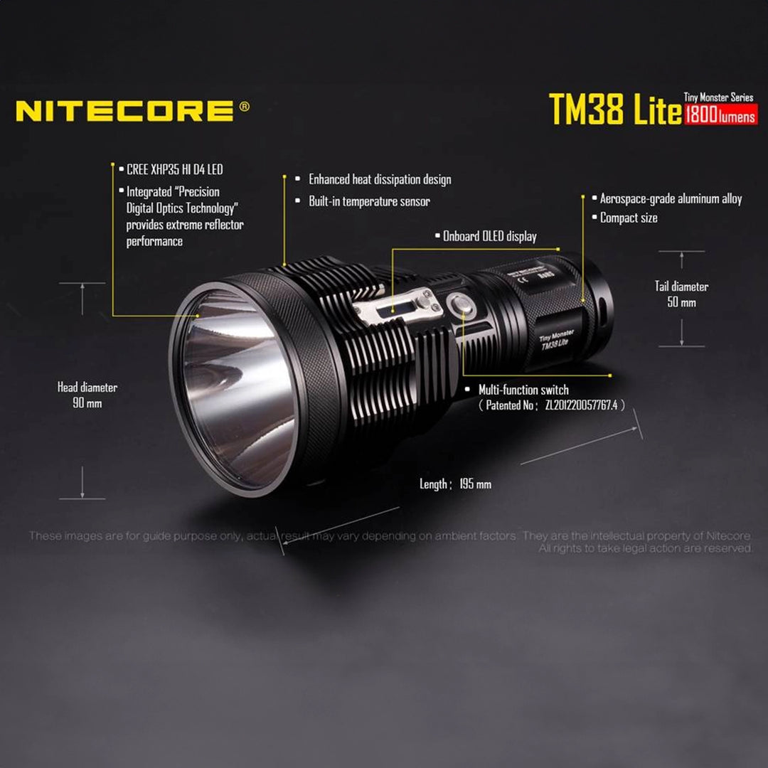Nitecore TM38 Lite 1800 Lumen Long Throw LED Flashlight