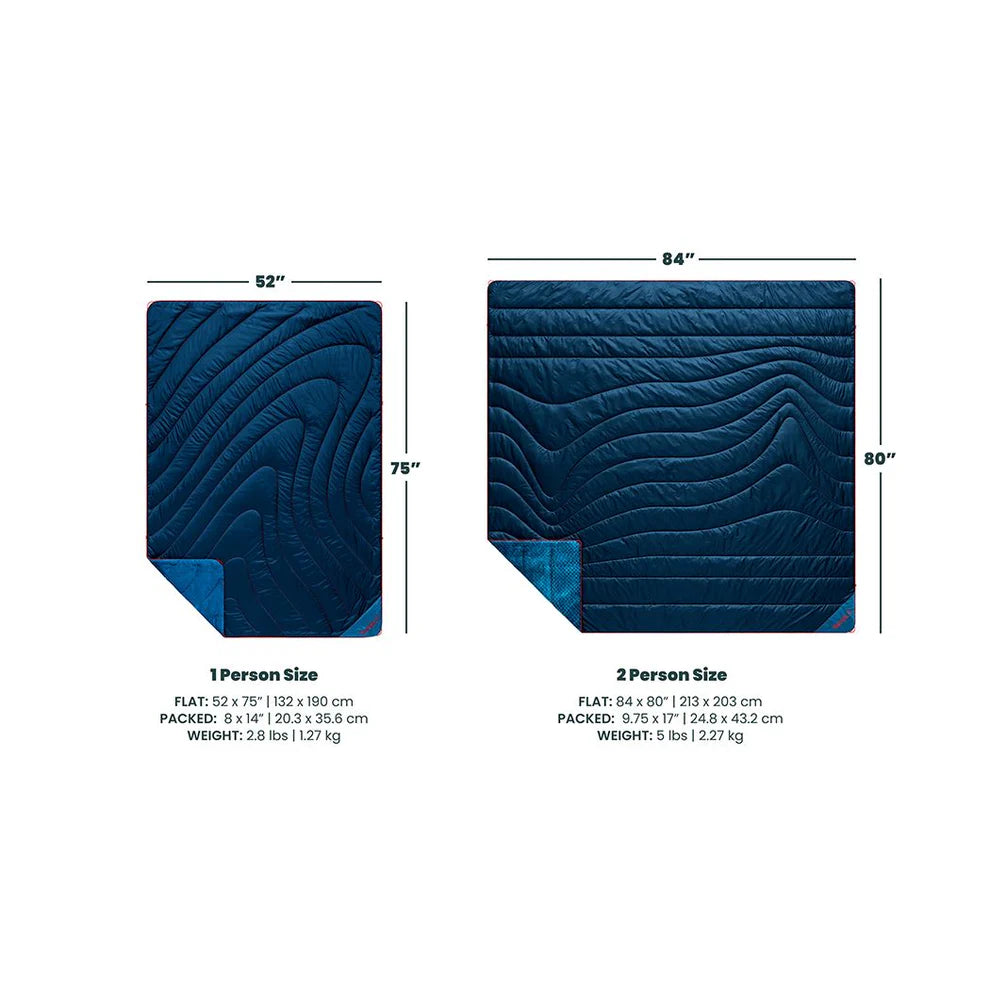 Rumpl Fleece Puffy Blanket 2P Teton Glow