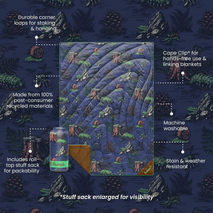 Rumpl Original Puffy Blanket 1P Forest Floor