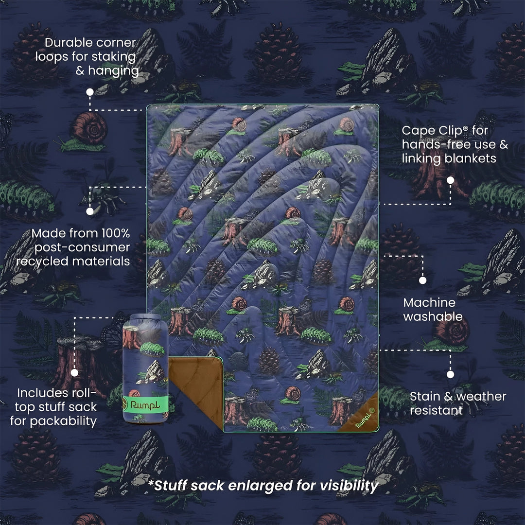 Rumpl Original Puffy Blanket 1P Forest Floor