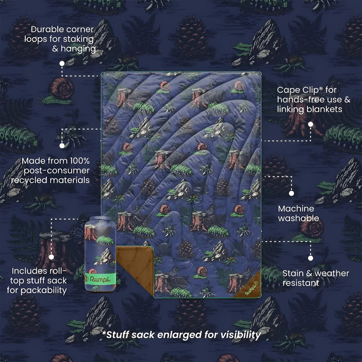 Rumpl Original Puffy Blanket 1P Forest Floor