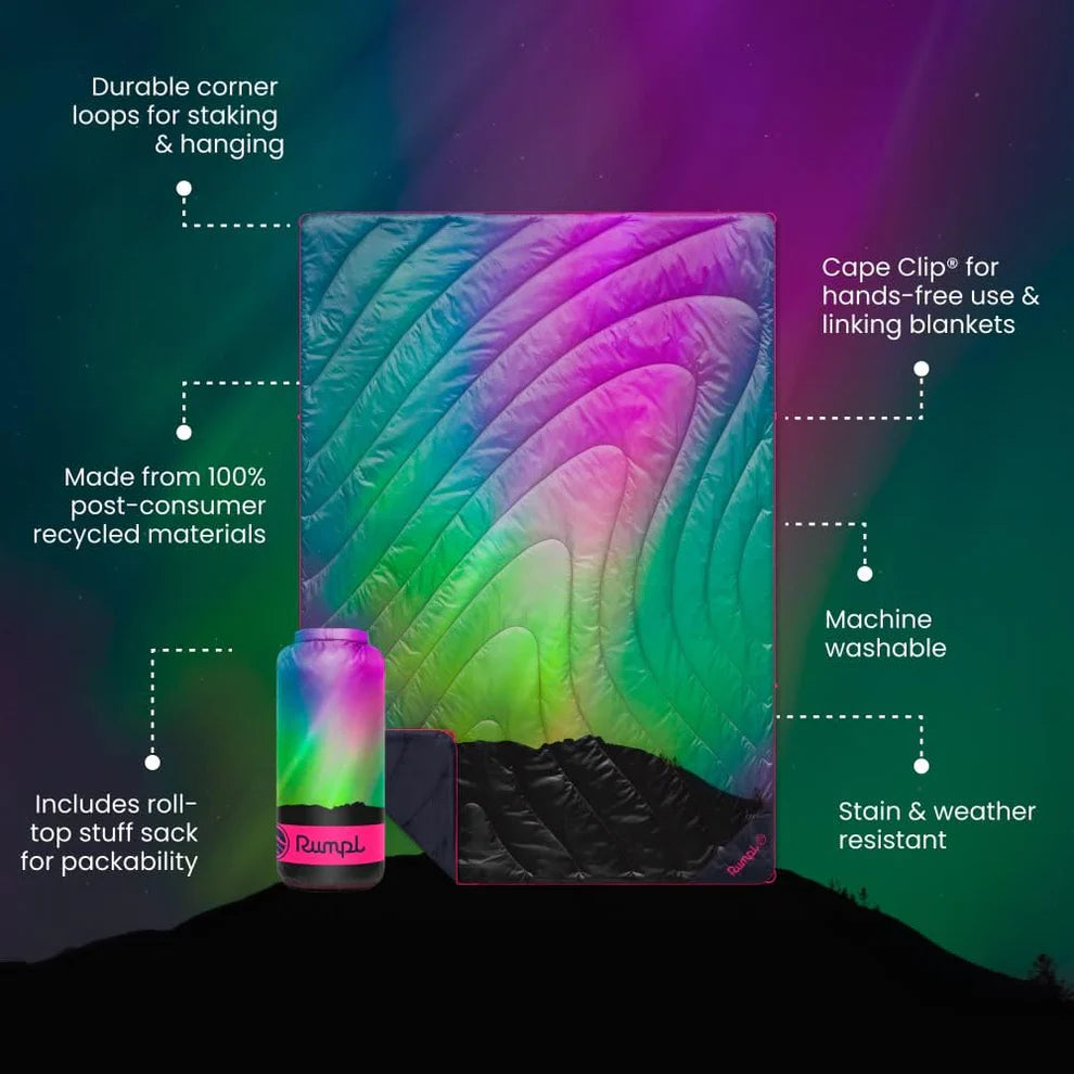 Rumpl Original Puffy Blanket 1P Northern Lights