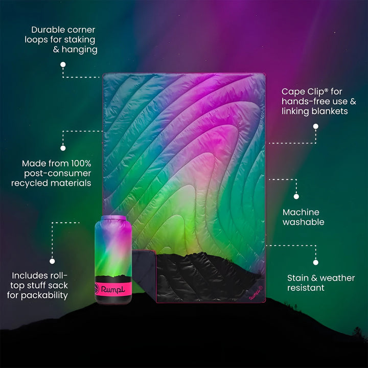 Rumpl Original Puffy Blanket 1P Northern Lights