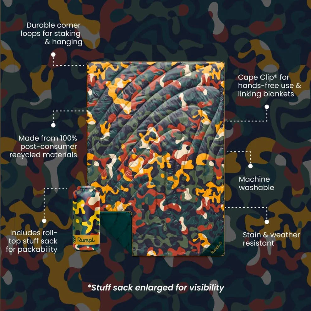 Rumpl Original Puffy Blanket 1P Rustic Abstraction