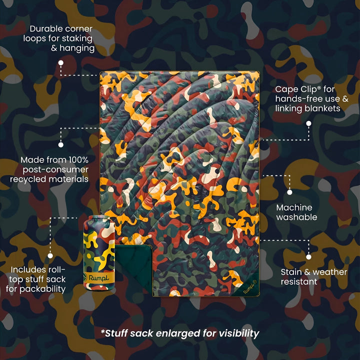 Rumpl Original Puffy Blanket 1P Rustic Abstraction