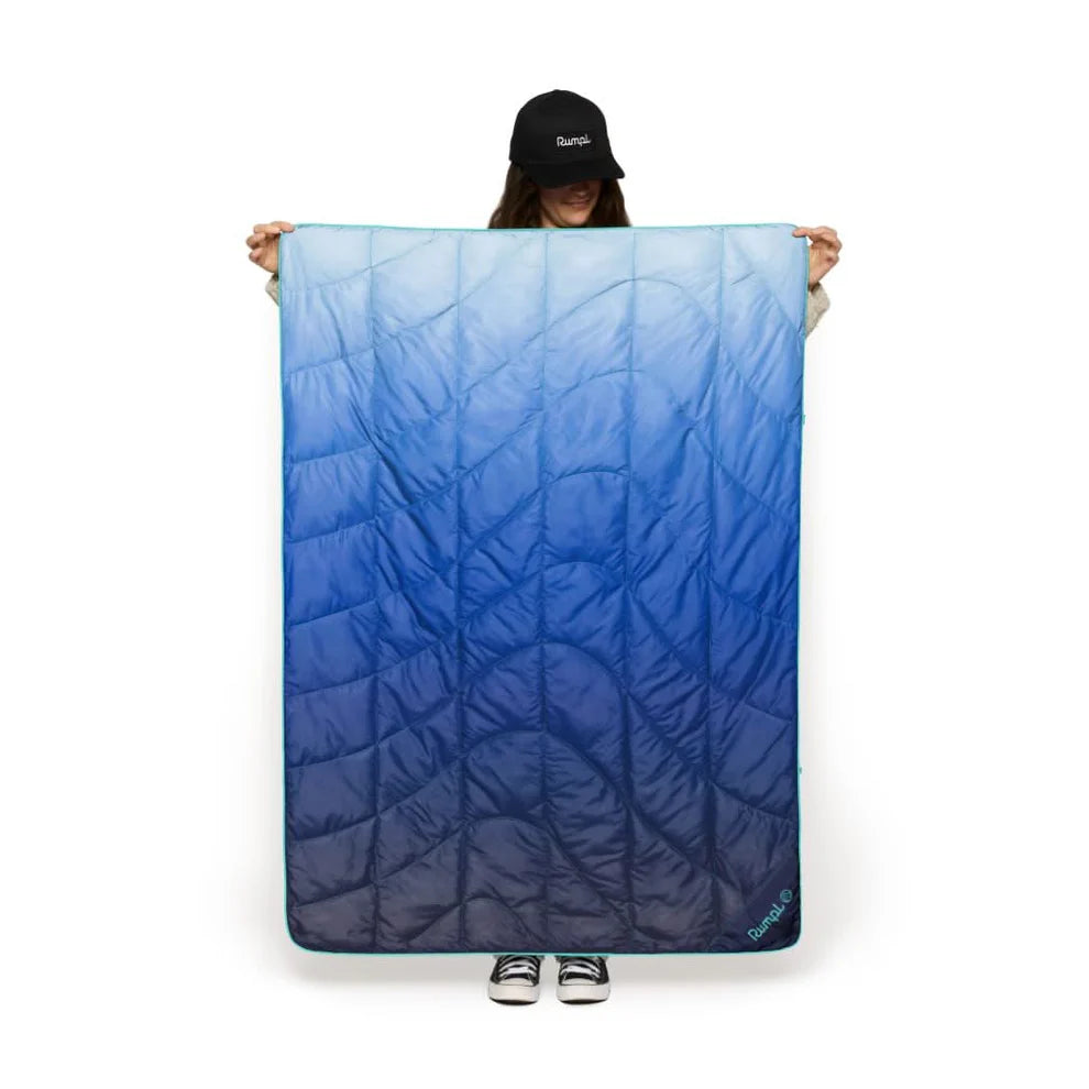 Rumpl Travel Puffy Blanket Burning Blue Fade