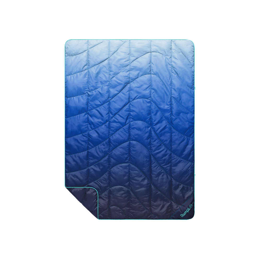 Rumpl Travel Puffy Blanket Burning Blue Fade