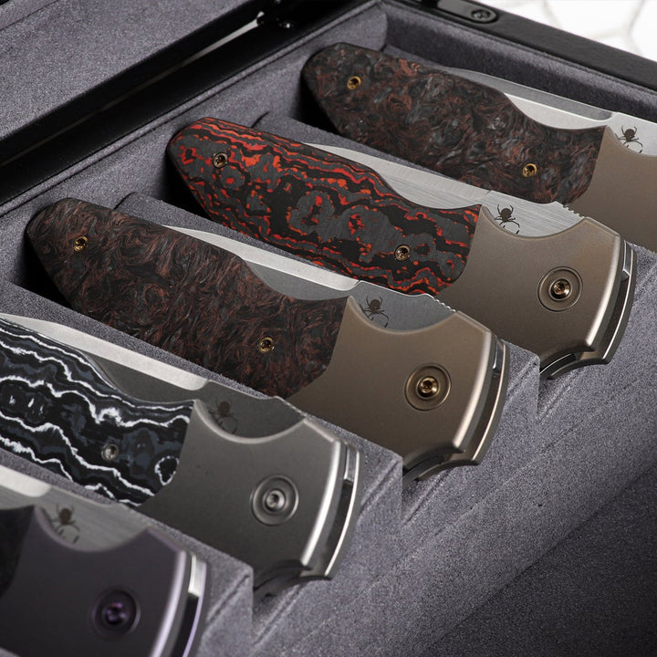 Kaviso x Kirby Raine Titanium Frame Lock Folding Knife with FatCarbon Bolsters and S35VN Blade Steel