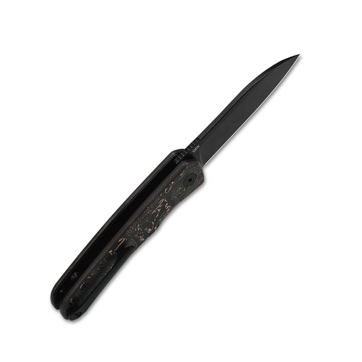 QSP Otter QS140-B2 Copper Foil S35VN folding Knife Black stonewashed blade EDC Every day Carry LInerlock Ceramic Bearings Kaviso