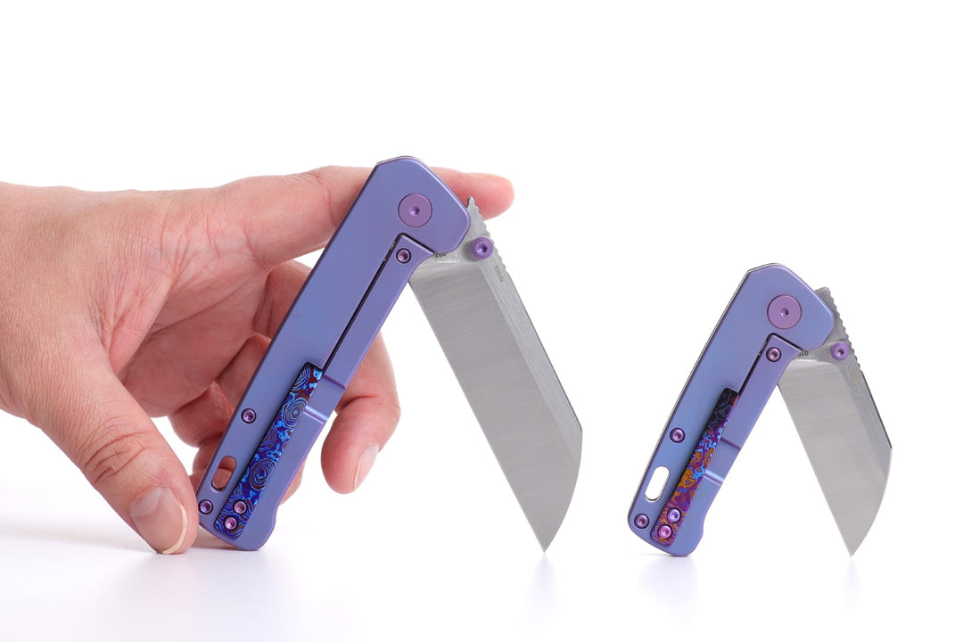 Size Difference between Kaviso x QSP Penguin Mini and Penguin Plus Pocket Knives