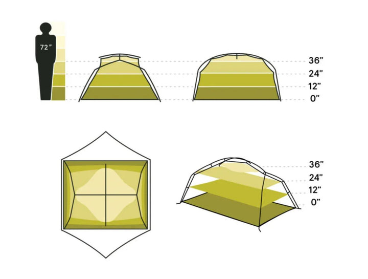 Nemo Aurora 3P Backpacking Tent & Footprint