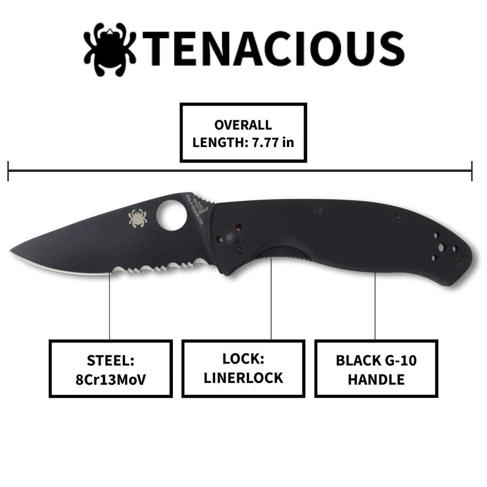Spyderco Tenacious G10 Black Blade C122GBBKP