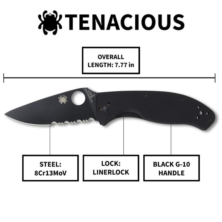 Spyderco Tenacious G10 Black Blade C122GBBKP