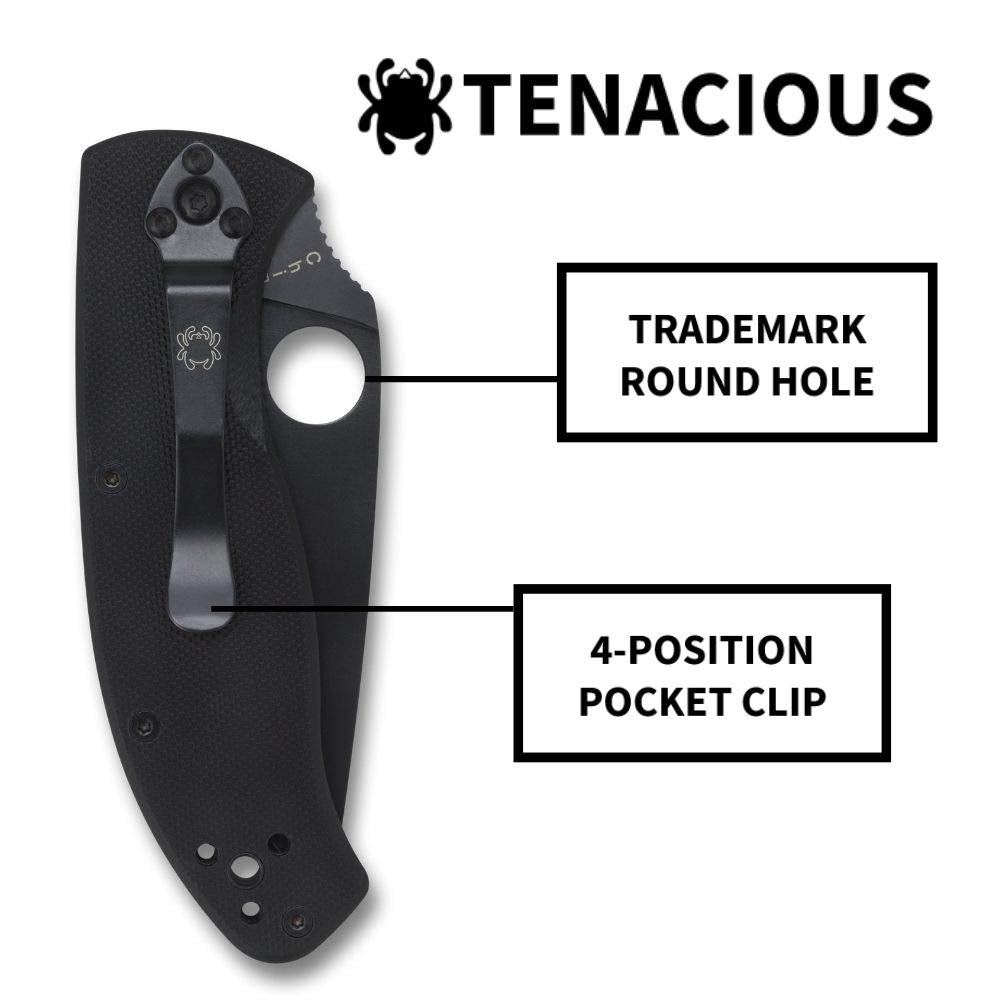 Spyderco Tenacious G10 Black Blade C122GBBKP
