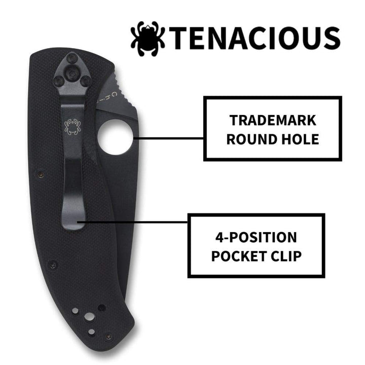 Spyderco Tenacious G10 Black Blade C122GBBKP
