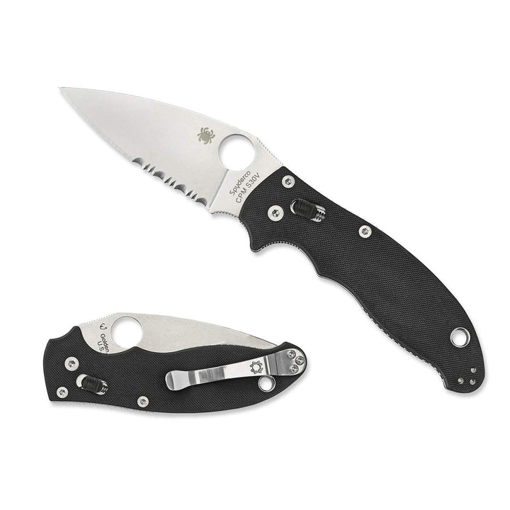 Spyderco Manix 2 Combo Edge - Black G10