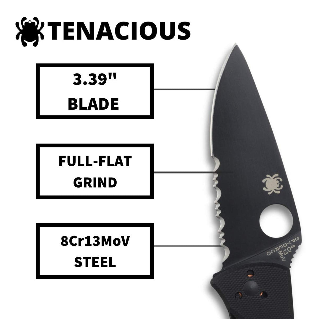 Spyderco Tenacious G10 Black Blade C122GBBKP