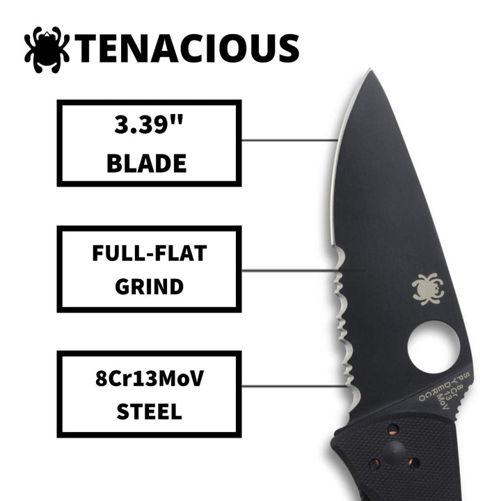 Spyderco Tenacious G10 Black Blade C122GBBKP