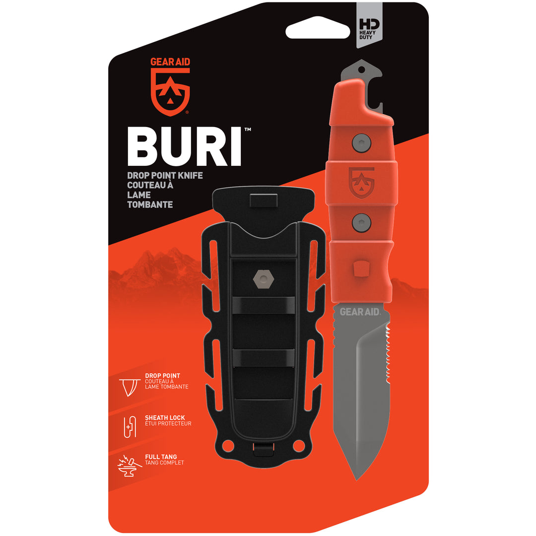 Gear Aid Buri Drop Point Knife Orange – Kaviso, LLC