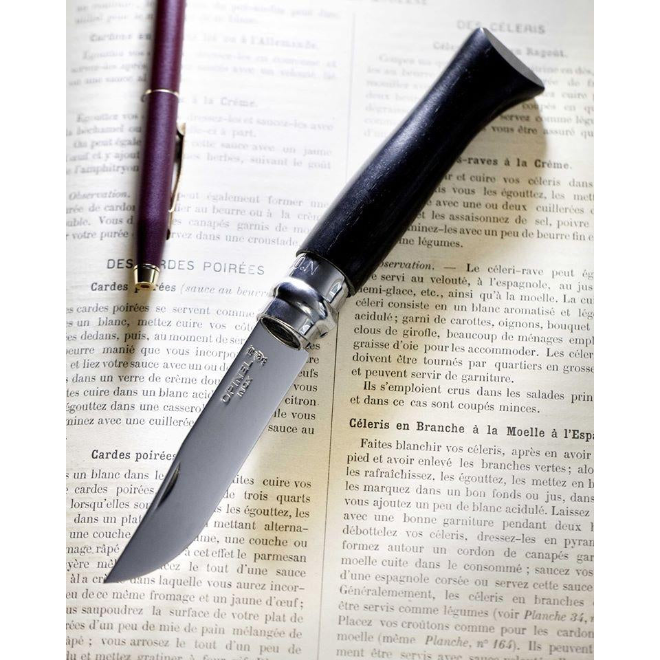 Opinel No8 Stainless Steel Blade, Ebony Handle