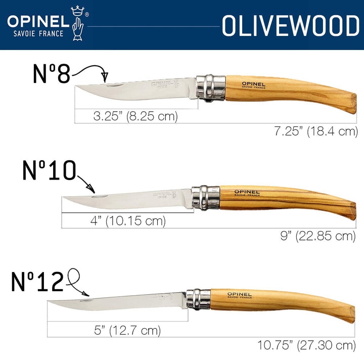 Opinel Slim Knives - Olivewood Handle