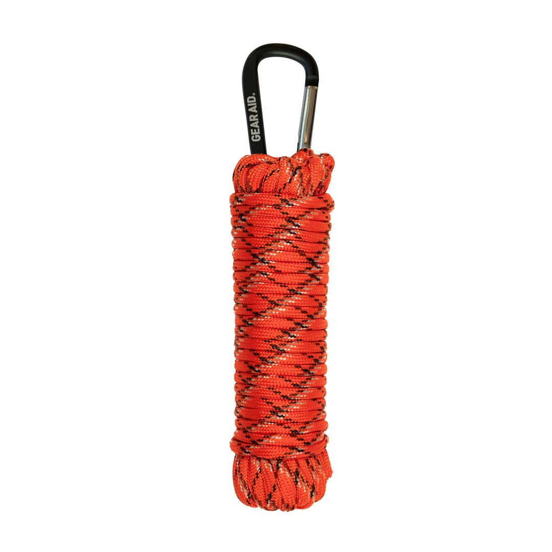 Gear Aid 80691 Reflective 550 Orange Paracord for camping, backpacking, hunting, strapping down multipurpose utility line