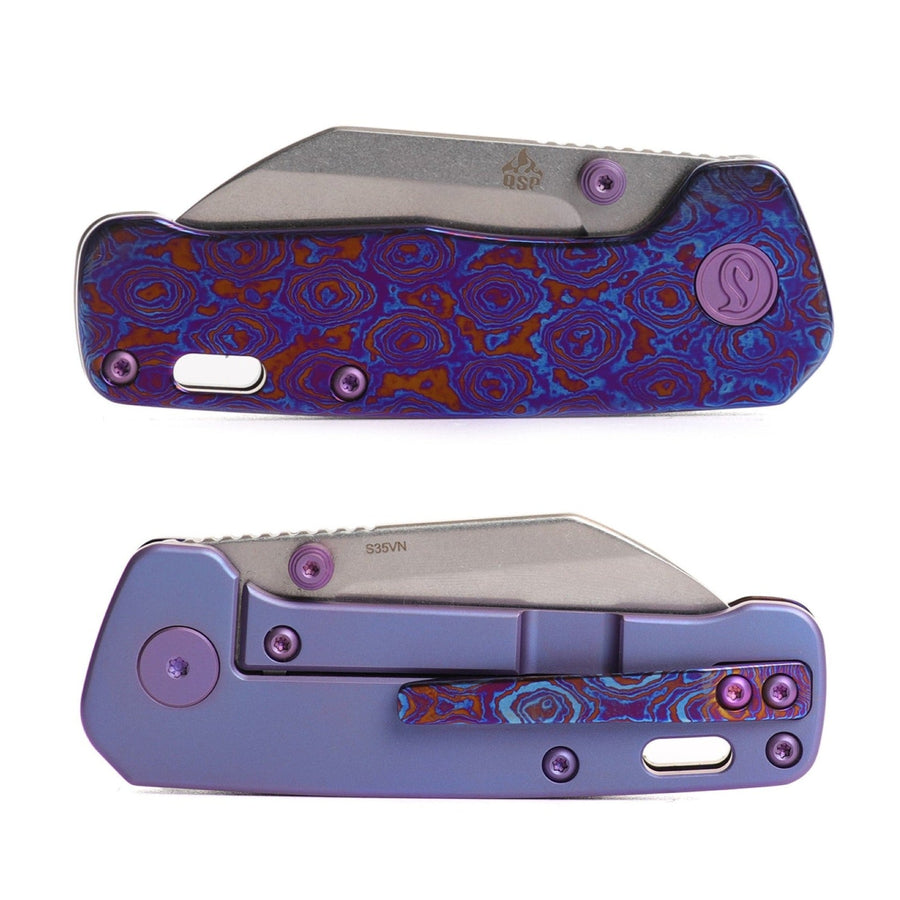 Kaviso x QSP Penguin Mini Titanium Frame Lock with S35VN - Open Box Folding Knife