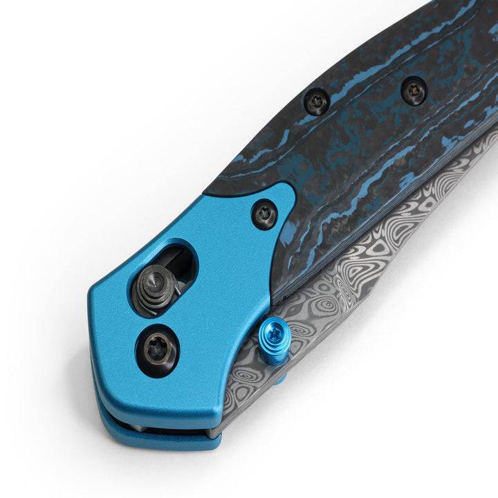Benchmade 945-221 Mini Osborne Limited Edition with Damasteel reverse Tanto blade and Fat Carbon Artic Storm scales for every day carry edc