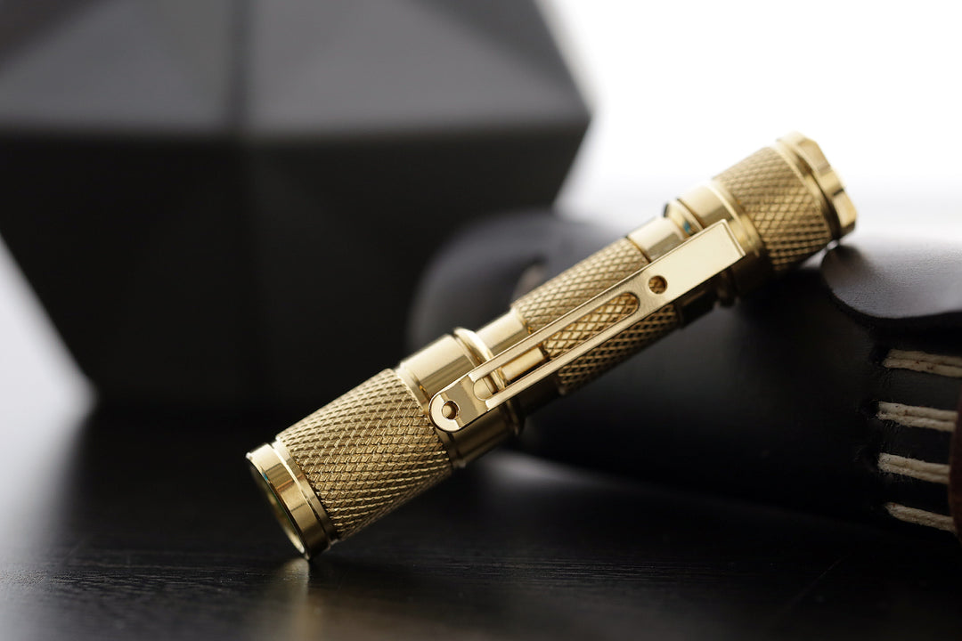 Drop Brass AAA Pocket Flashlight