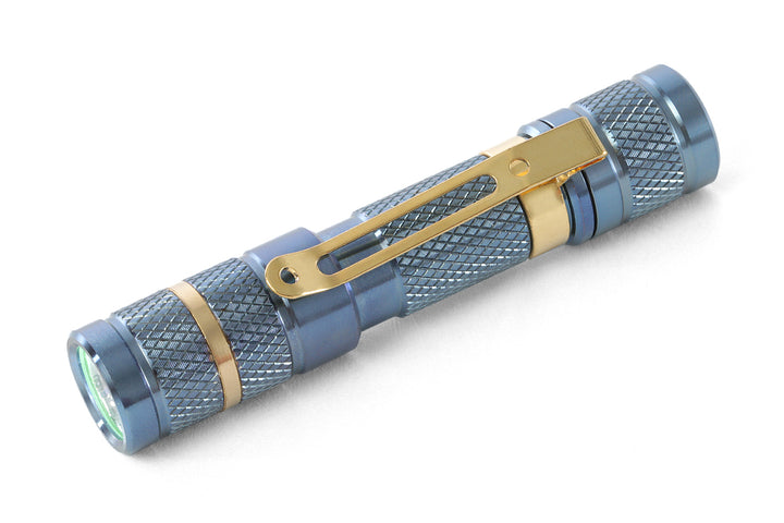 Drop Blue Titanium AAA Pocket Flashlight