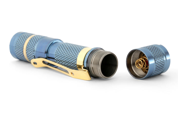 Drop Blue Titanium AAA Pocket Flashlight