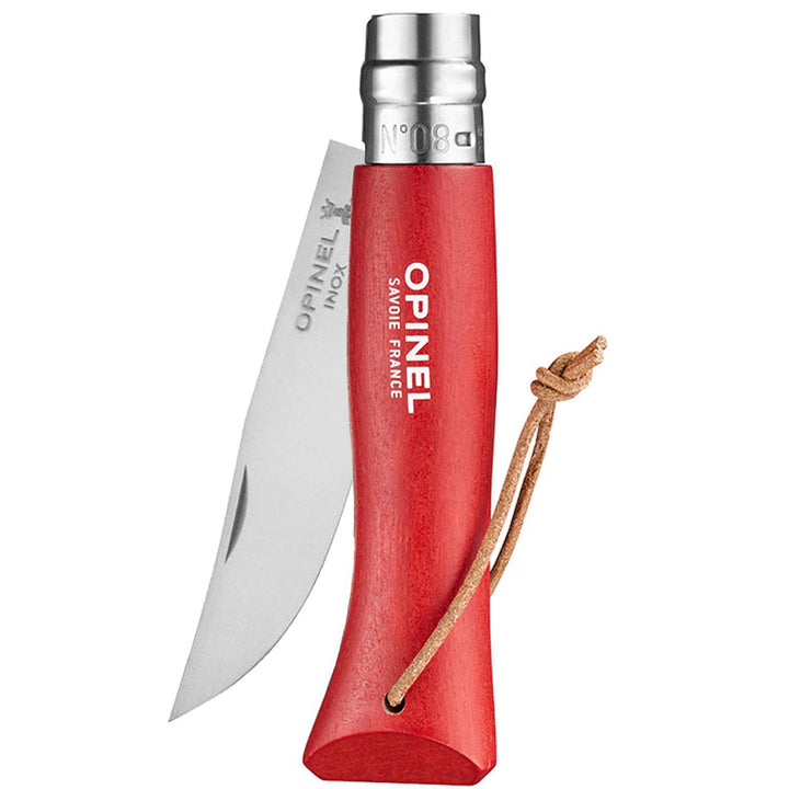 Opinel Stainless No8 - Red w/ Sheath