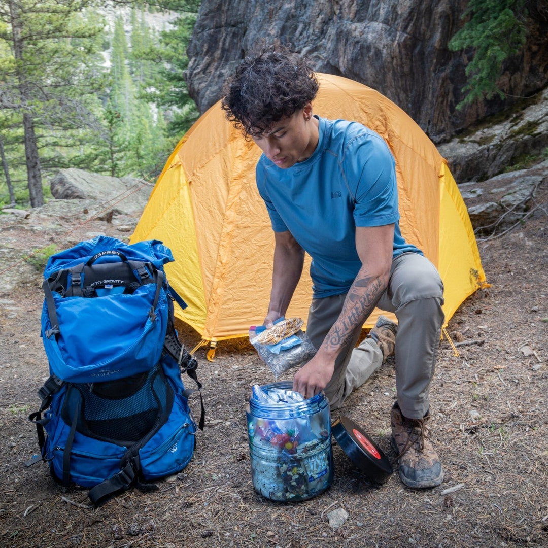BearVault BV475 Trek Bear Resistant Food Cannister for ultralight thru-hiking, camping, hiking, backpacking, bikepacking