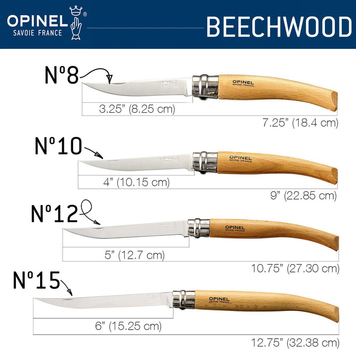 Opinel Slim Knives - Beechwood Handle