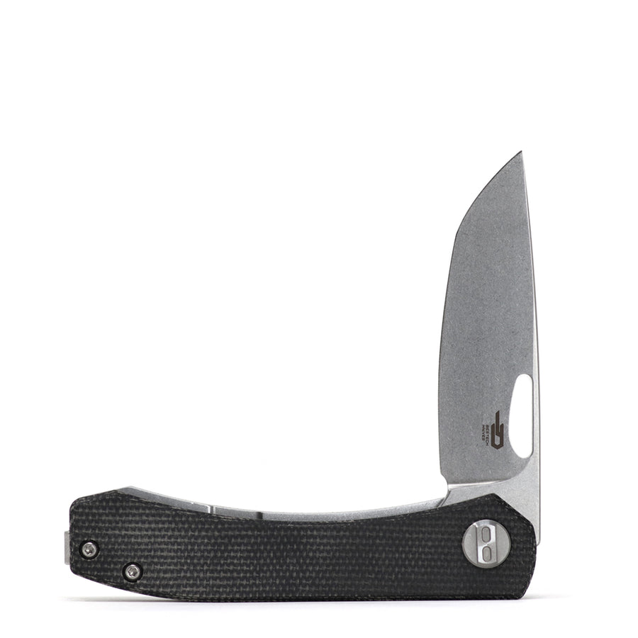 Bestech Bandit - Linerlock, G10 or Micarta Scales, N690 Blade Bohler N690 Stonewashed Folding Knife Micarta, G10 Black