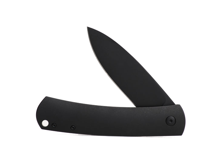Kaviso x Laconico Keen CPM S35VN Folding Pocket Knife with Titanium Frame Lock Anodized Black Stonewashed Blade