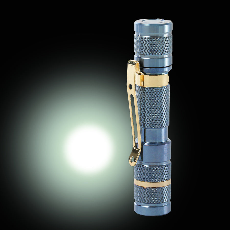 Drop Blue Titanium AAA Pocket Flashlight