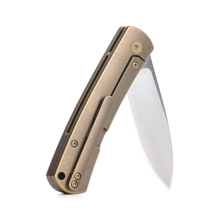Kaviso x Laconico Keen Mini Titanium Frame Lock Folding Knife with S35VN Blade Steel and Titanium Handles