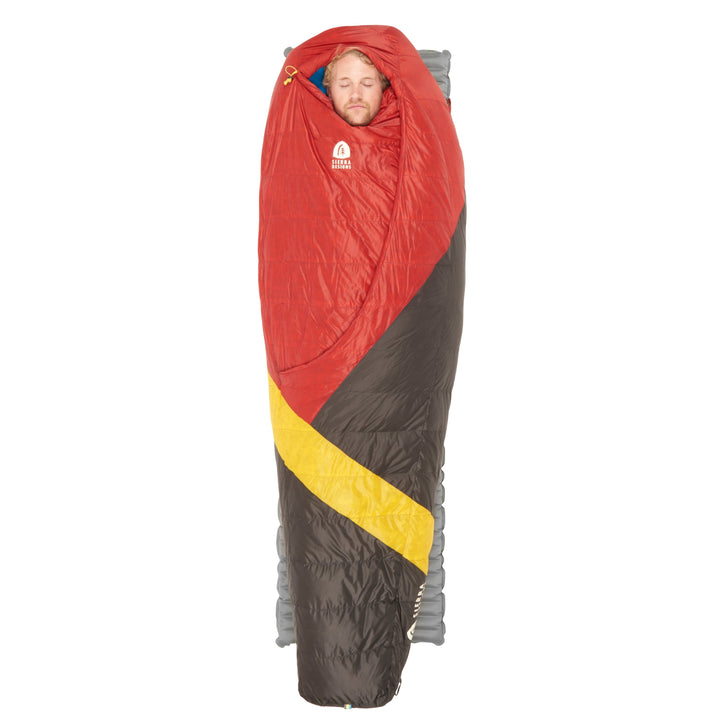 Sierra Designs Cloud 20 degree Down Quilt Sleeping bag 15d ripstop nylon and 800FP PFC-free DriDown for ultralight backpacking, camping, hiking