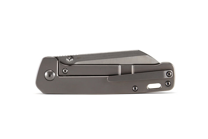 QSP Penguin Titanium Frame Lock with S35VN - Marbled Carbon Fiber