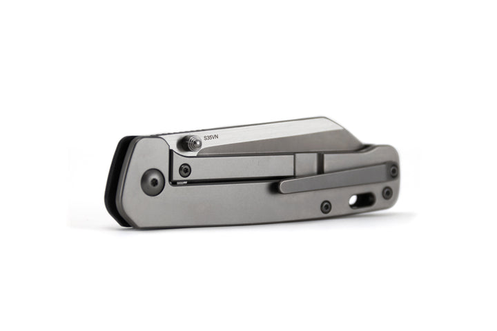 QSP Penguin Titanium Frame Lock with S35VN - Marbled Carbon Fiber