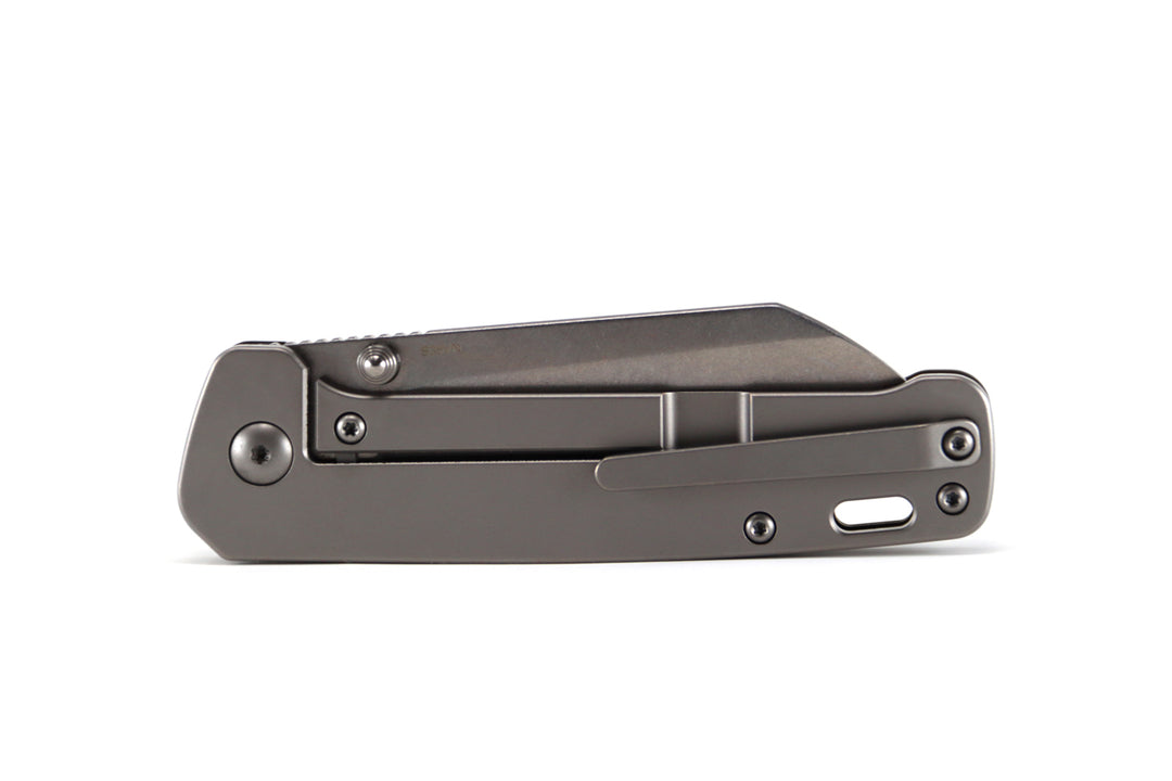 QSP Penguin Titanium Frame Lock with S35VN - Marbled Carbon Fiber