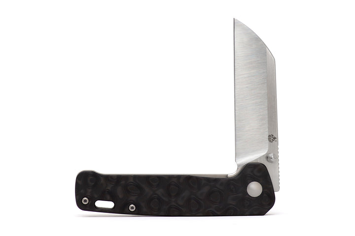 QSP Penguin Titanium Frame Lock with S35VN - Marbled Carbon Fiber