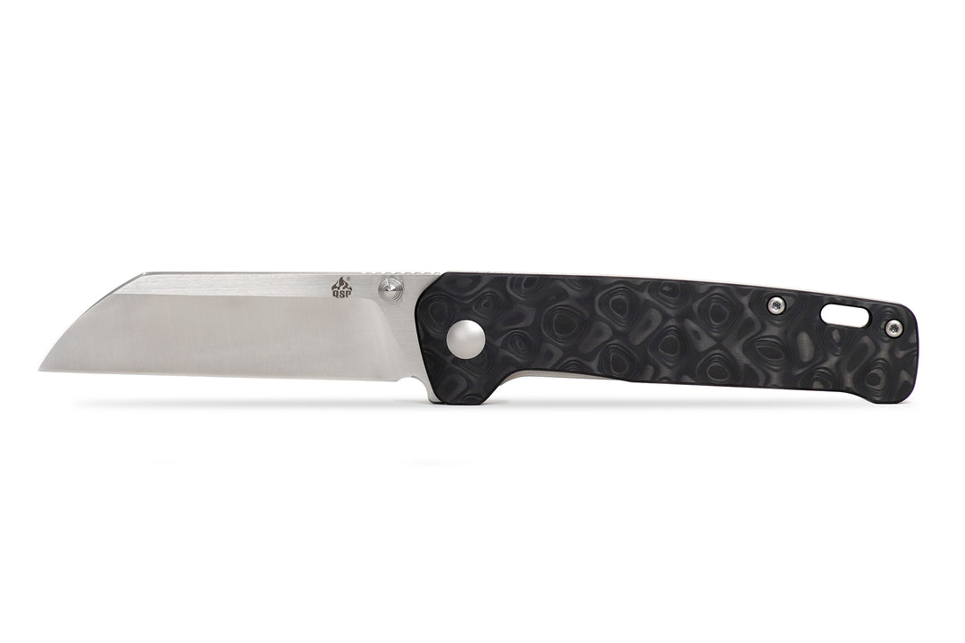 QSP Penguin Titanium Frame Lock with S35VN - Marbled Carbon Fiber