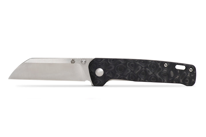 QSP Penguin Titanium Frame Lock with S35VN - Marbled Carbon Fiber
