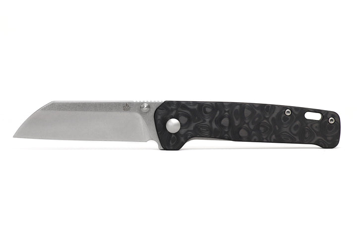 QSP Penguin Titanium Frame Lock with S35VN - Marbled Carbon Fiber